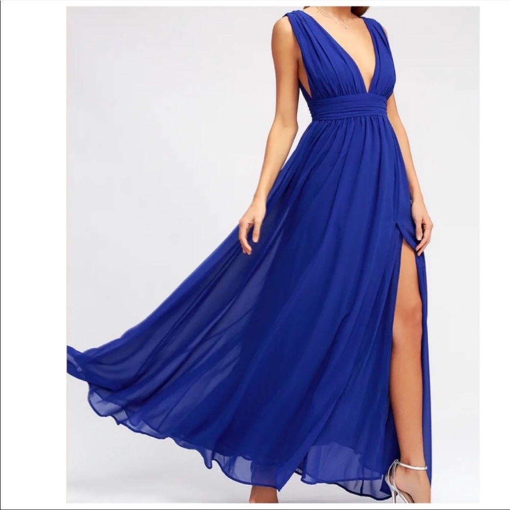 Lulu's | Heavenly Hues Royal Blue Maxi Dress